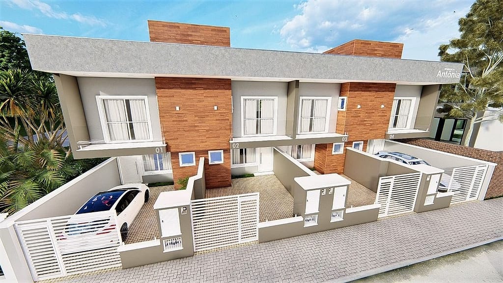 4477 - Residencial Antônia, Sobrado, 3 dormitórios, Perequê, Porto Belo.